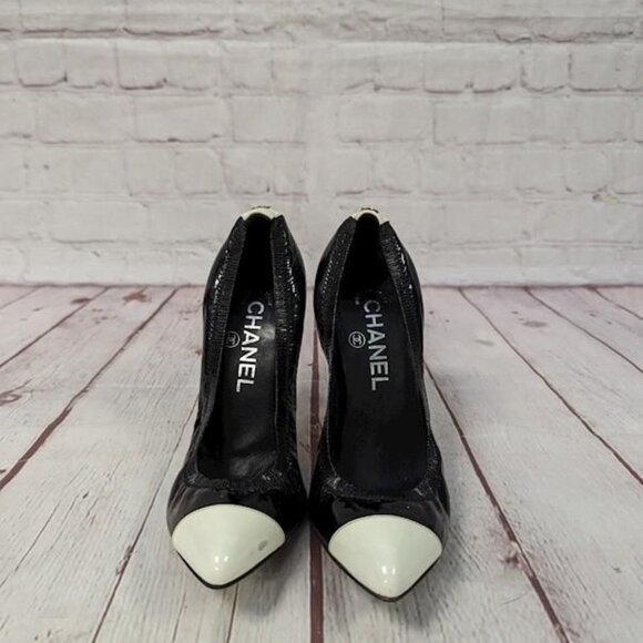 Chanel Scrunch Two Tone Pump sz 36 - Picture 1 of 10